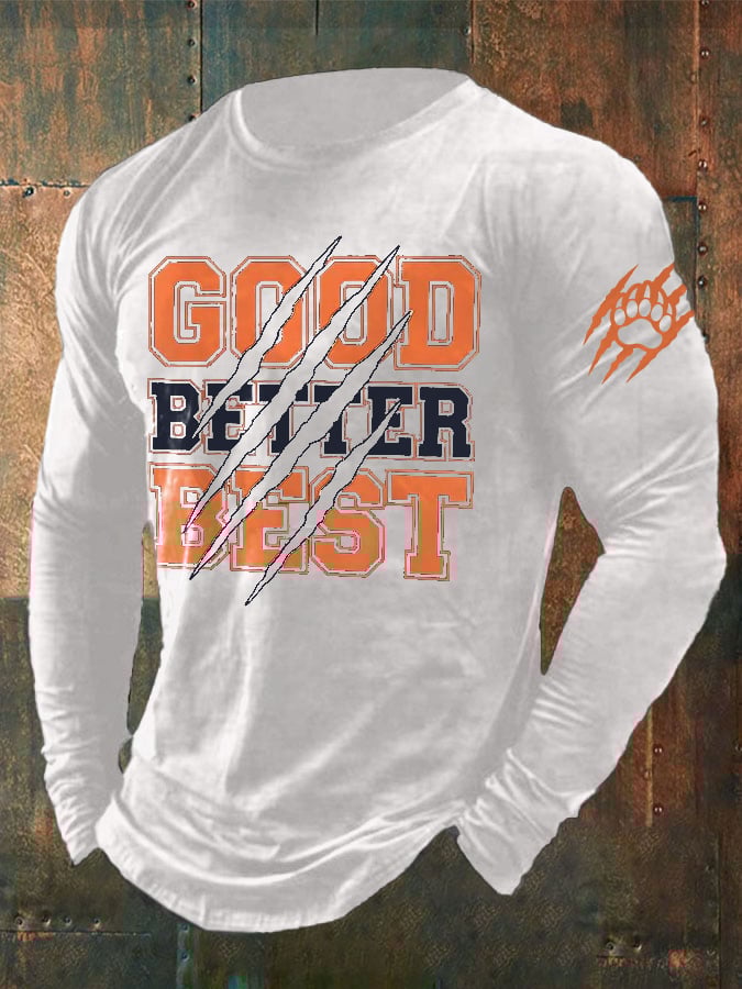 Men's Retro Good Better Best Print T-Shirt