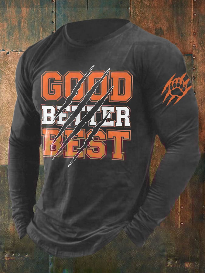 Men's Retro Good Better Best Print T-Shirt