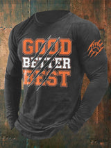 Men's Retro Good Better Best Print T-Shirt