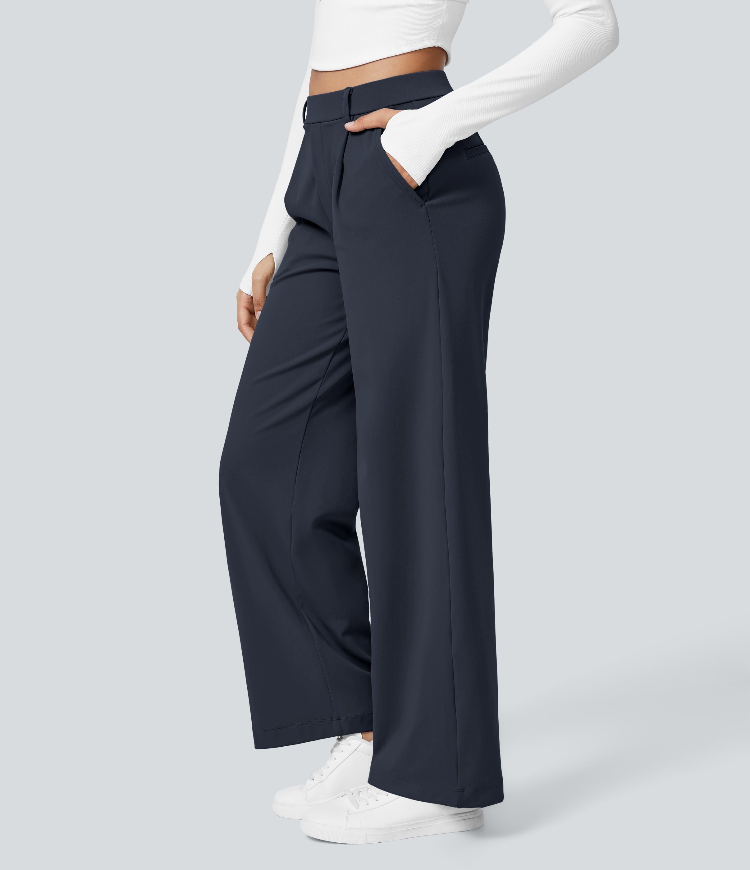 2026🔥 Halara FlexTM High Waisted Pocket Straight Leg Work Pants