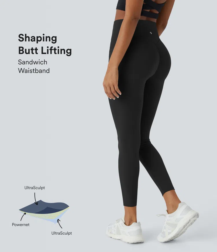 Halara SoCinched High Waisted Scrunch Butt Lifting Tummy Control Side Pocket Shaping Training UltraSculpt Leggings - Stretchy Fit for Women, For Gym & Summer Workouts #Summer