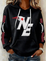 Women’s Football Graphic Waffle Knit Hoodie