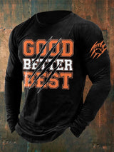 Men's Retro Good Better Best Print T-Shirt