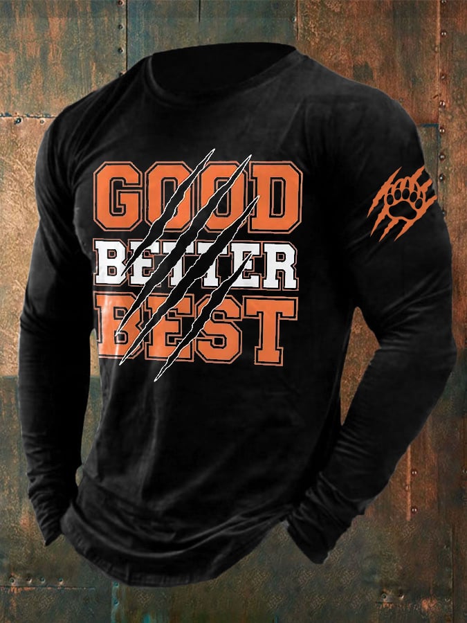 Men's Retro Good Better Best Print T-Shirt