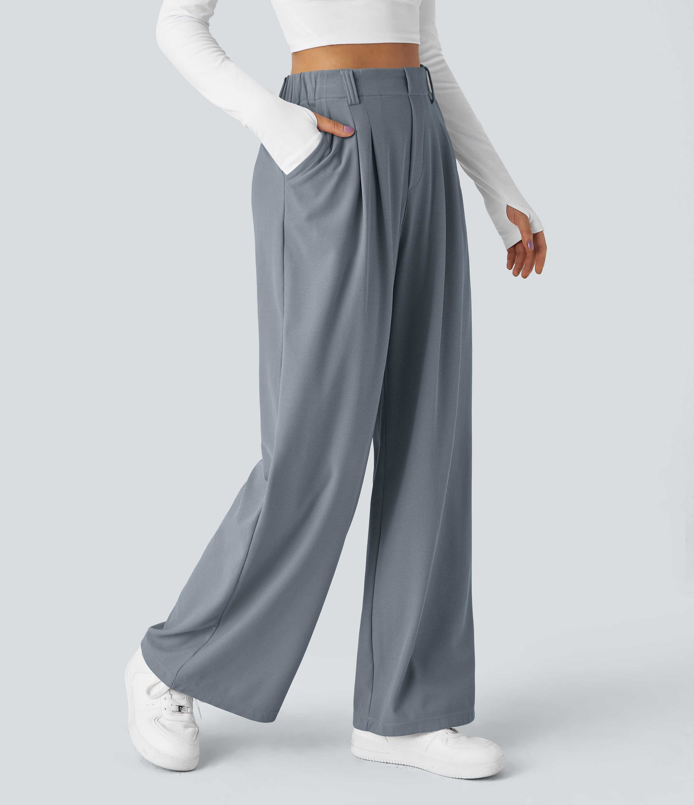 2026🔥 Halara FlexTM High Waisted Pocket Straight Leg Work Pants