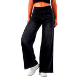 2026🔥Halara FlexTM High Waisted Multiple Pockets Washed Stretchy Knit Casual Bootcut Jeans